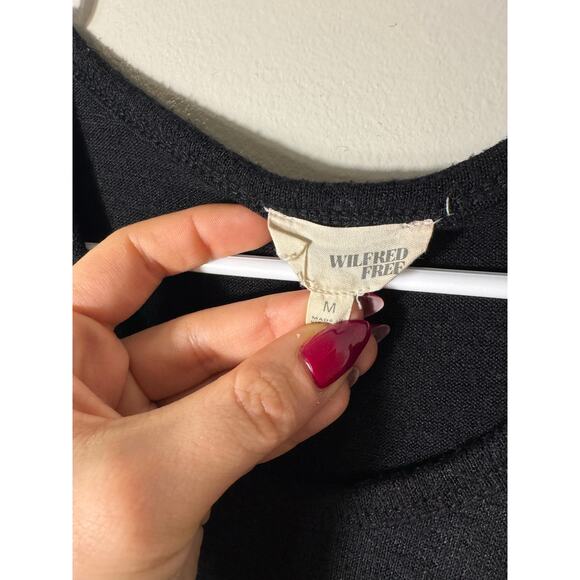 Aritzia Wilfred Free Bruni Black Midi Dress Sleeveless Size M - Picture 4 of 4